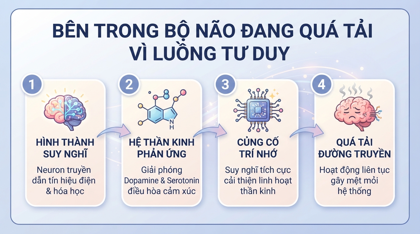 Suy nghĩ và suy tư: Khác biệt, tác động sức khỏe và cách kiểm soát