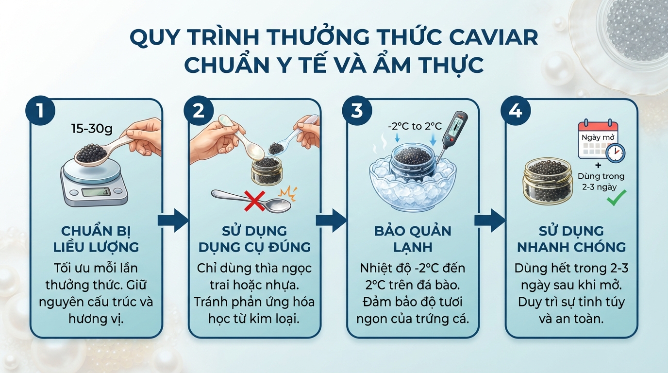 Sử dụng thìa ngọc trai giúp giữ nguyên cấu trúc dinh dưỡng và hương vị.