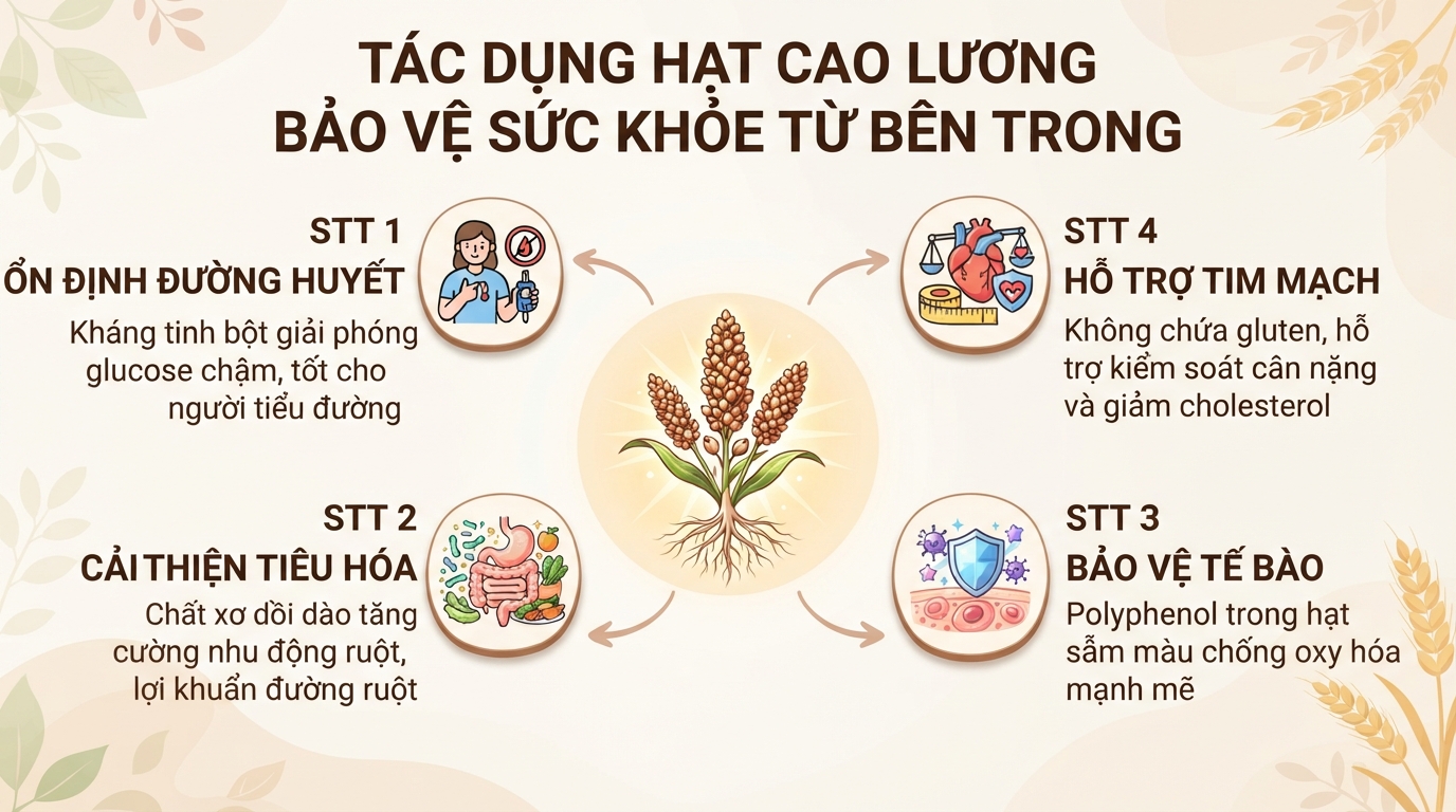 Cây cao lương có tác dụng gì? Giá trị dinh dưỡng và cách dùng