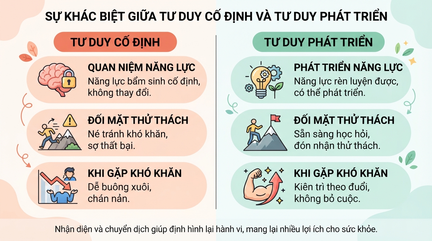Mindset là gì? Cách xây dựng tư duy chăm sóc sức khỏe chủ động