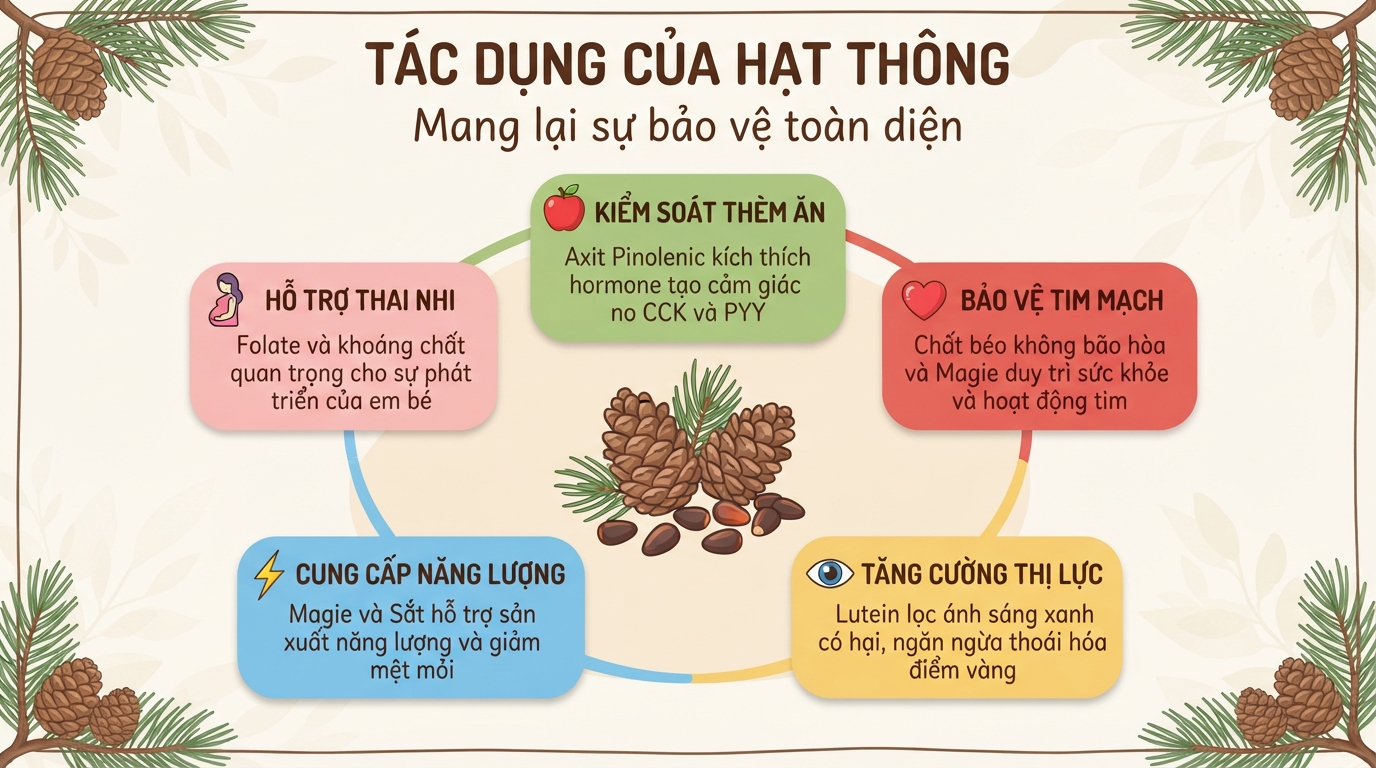 Hạt thông có tác dụng gì? Giá trị dinh dưỡng và cách dùng