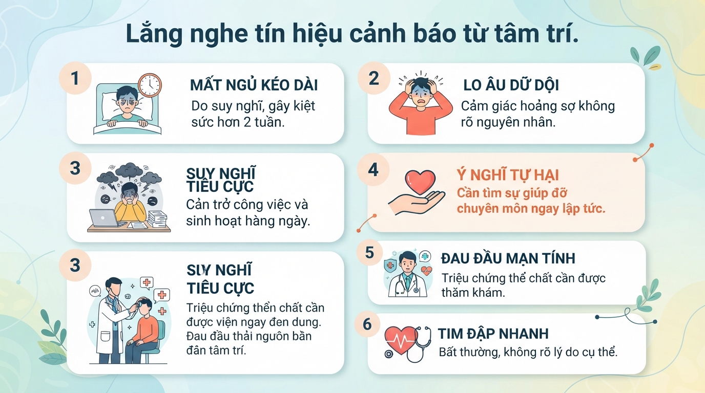 Suy nghĩ và suy tư: Khác biệt, tác động sức khỏe và cách kiểm soát