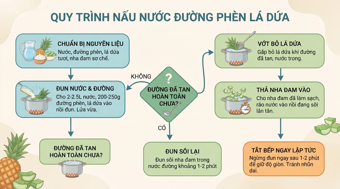 Tắt bếp ngay sau khi đun 1-2 phút giúp thạch không bị nhũn dai.
