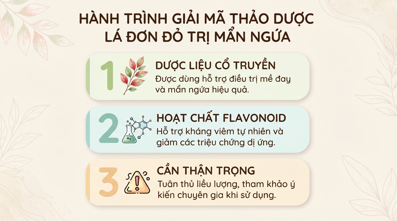 Lá đơn đỏ: Công dụng, cách dùng và lưu ý an toàn