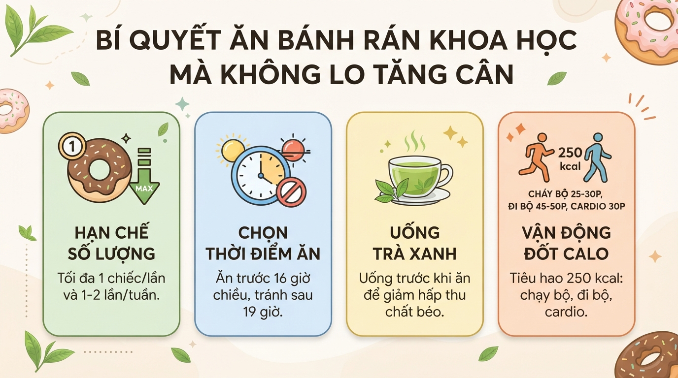Bánh rán nhân đậu xanh bao nhiêu calo? 4 mẹo ăn không béo