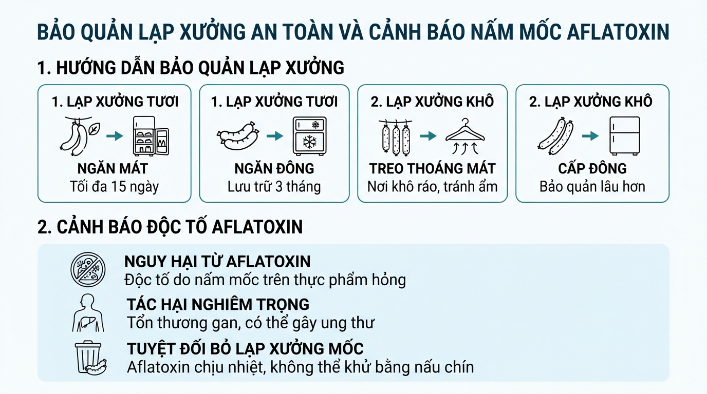 Thời hạn bảo quản tủ lạnh an toàn và tác hại từ nấm mốc Aflatoxin.