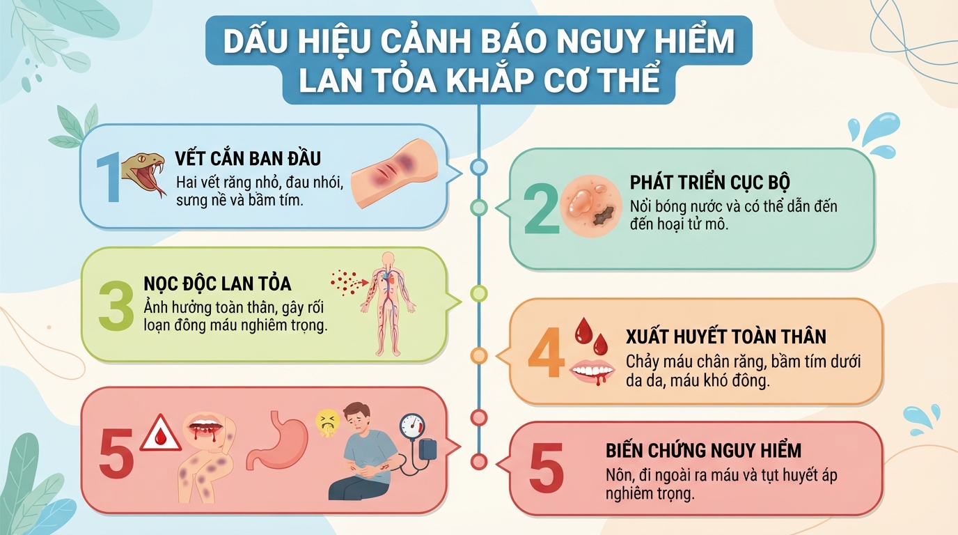 Rắn lục đuôi đỏ có độc không? Triệu chứng và cách sơ cứu