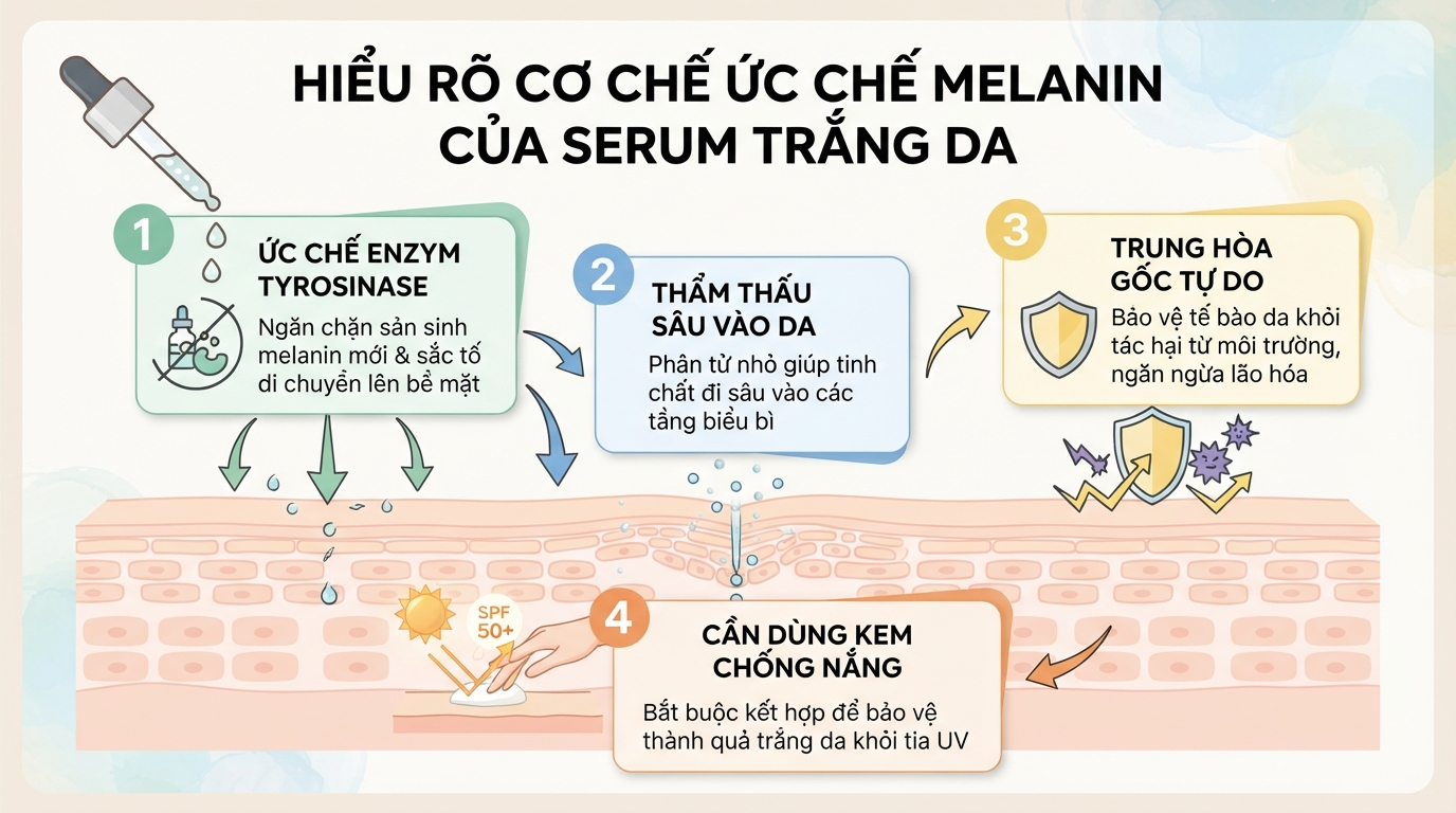 Serum trắng da: Hướng dẫn chọn sản phẩm và sử dụng đúng cách