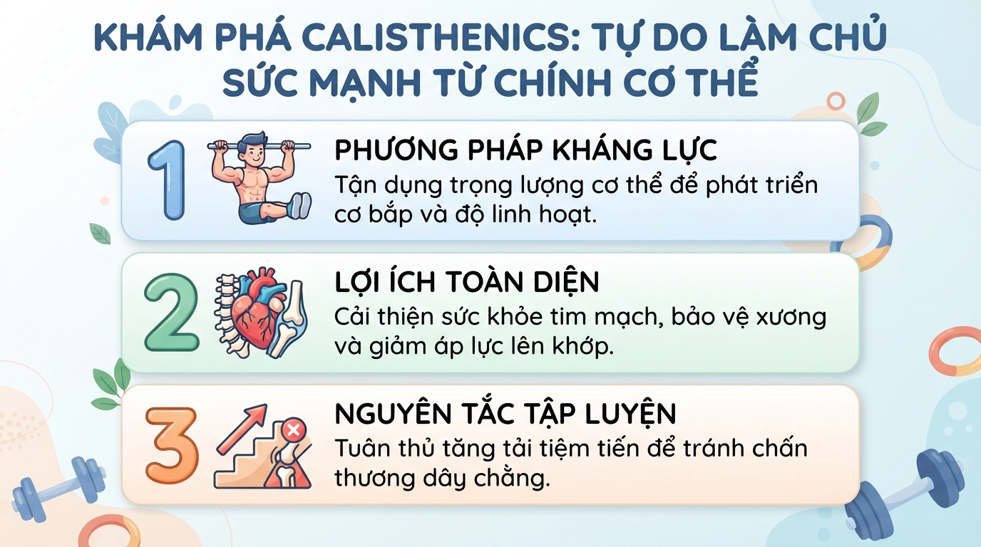 Calisthenics là gì? Lợi ích sức khỏe và lịch tập cho người mới bắt đầu