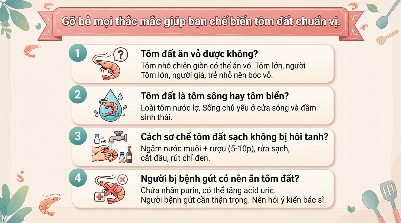Tôm đất là gì? Giá trị dinh dưỡng và các món ngon dễ làm