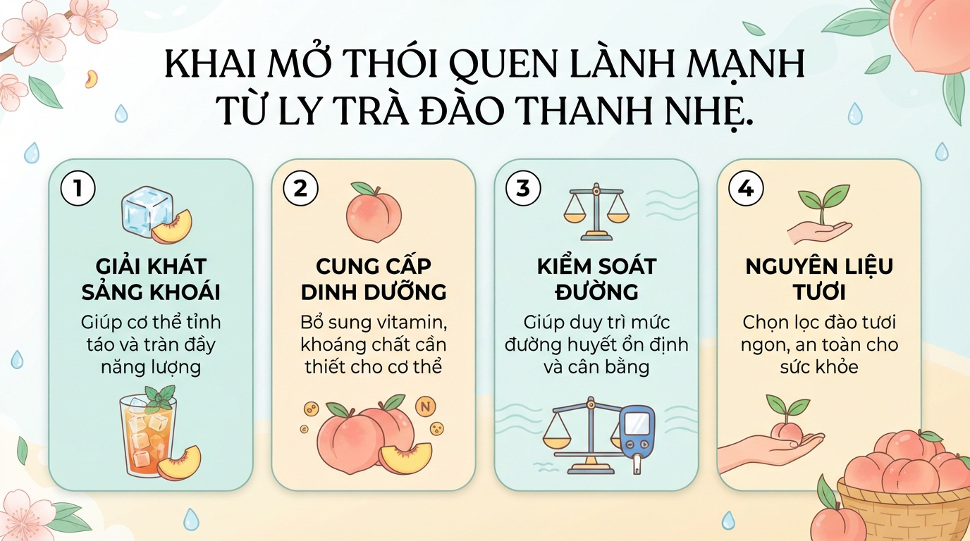 Trà đào bao nhiêu calo? Cách pha chuẩn vị tại nhà
