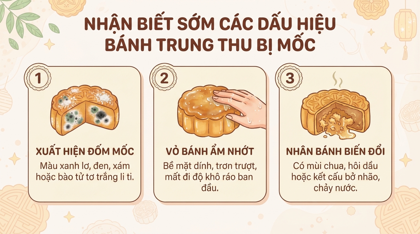 Bánh trung thu mốc ăn được không? Nguyên nhân và xử lý đúng cách