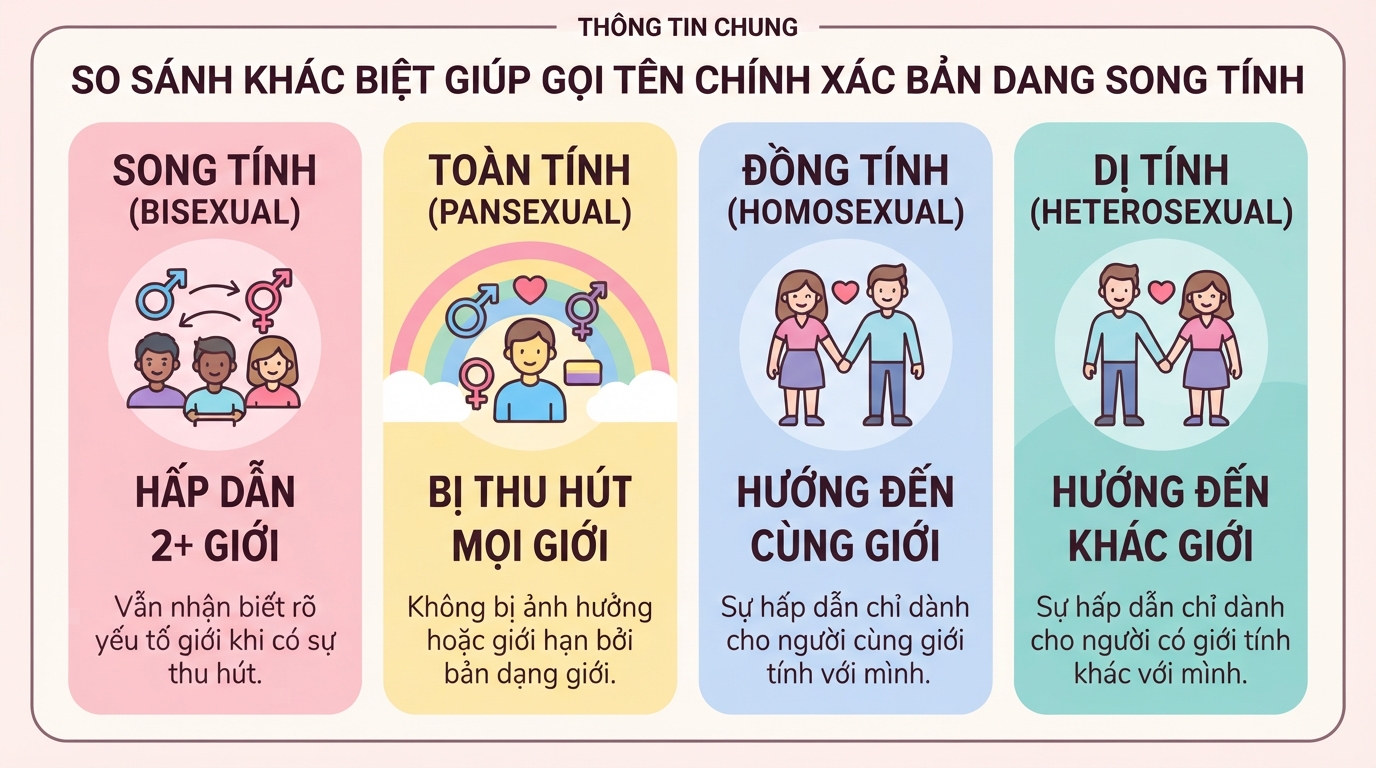 Song tính là gì? Hiểu đúng về xu hướng tính dục song tính