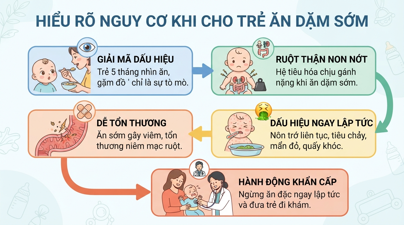 Bé mấy tháng nên ăn dặm? Dấu hiệu cho thấy trẻ đã sẵn sàng