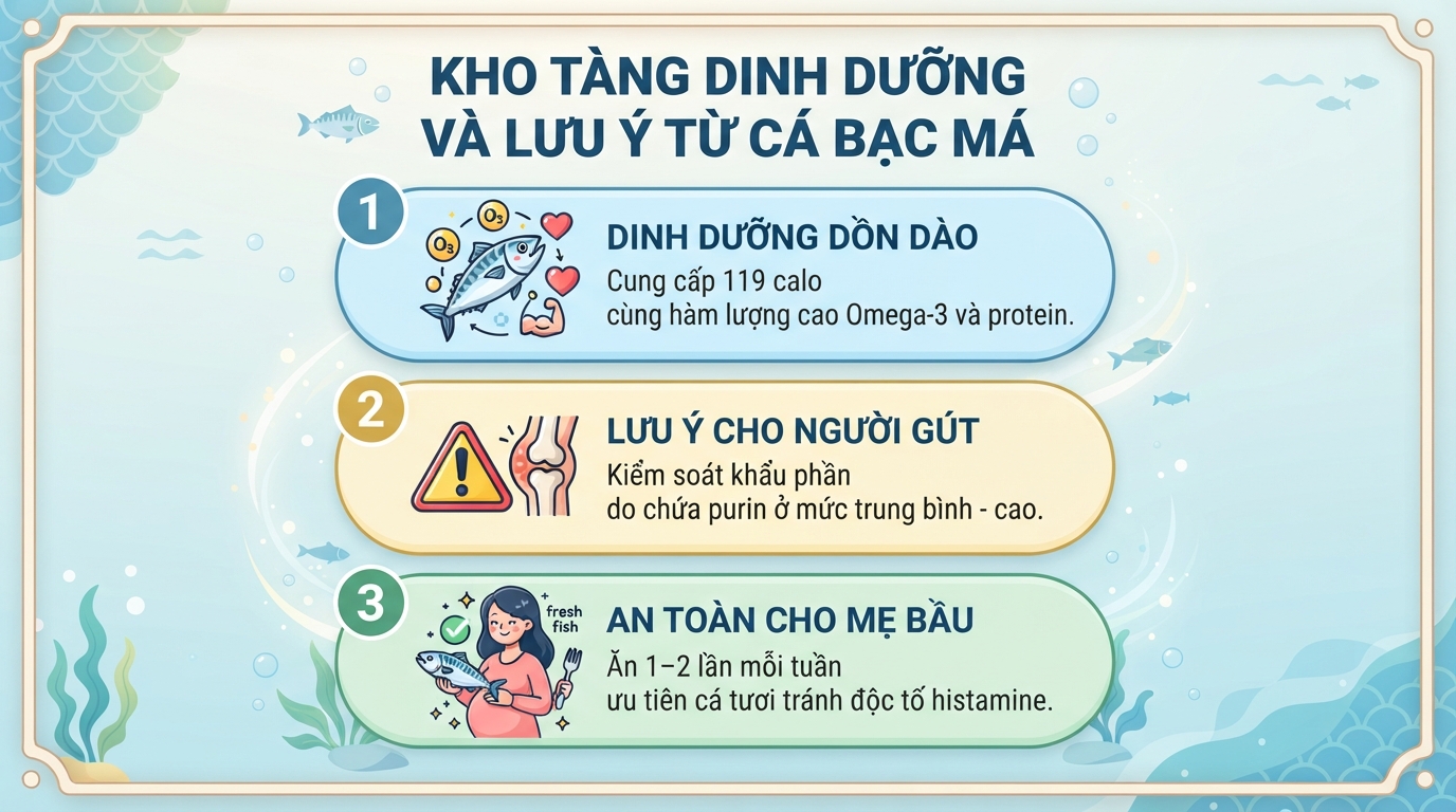 Cá bạc má có tác dụng gì? Giá trị dinh dưỡng và lợi ích sức khoẻ