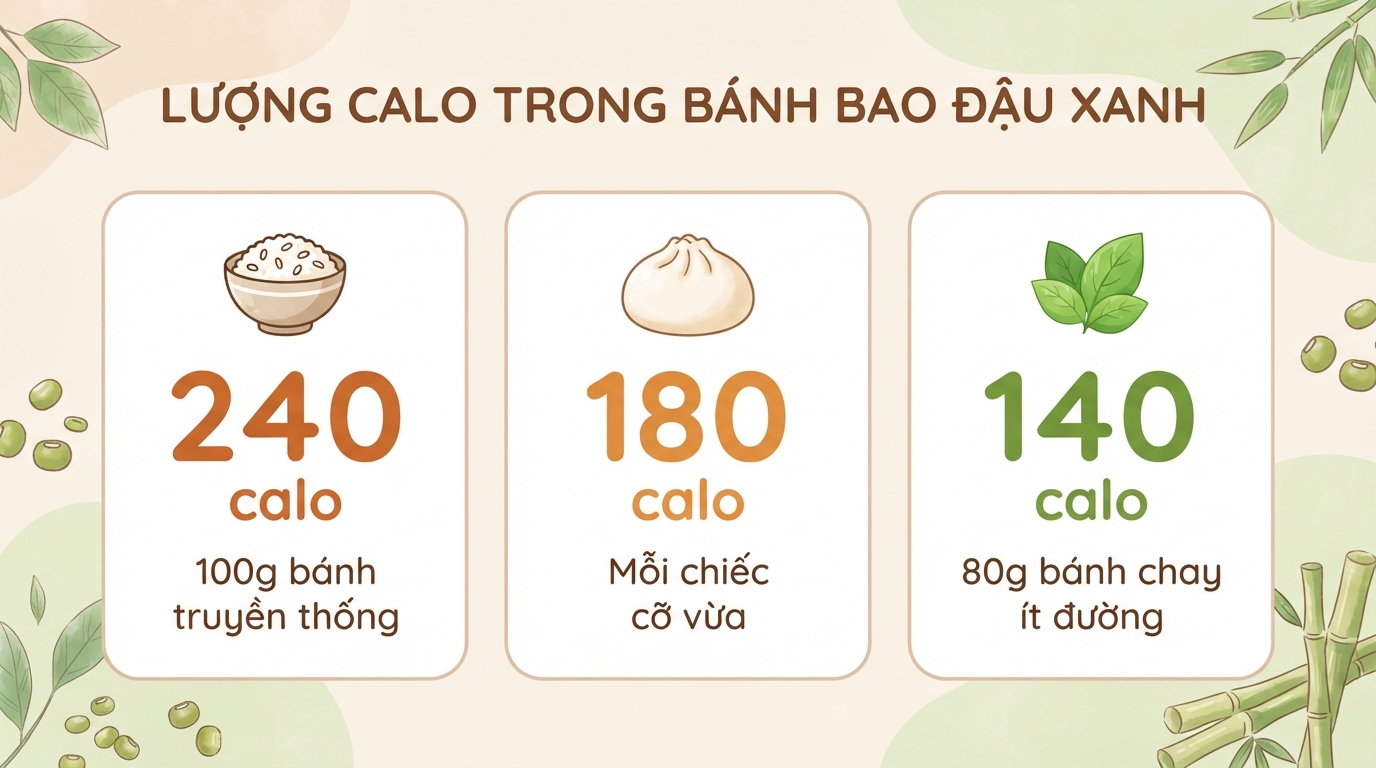 Bánh bao đậu xanh bao nhiêu calo? Mẹo ăn bánh bao không tăng cân