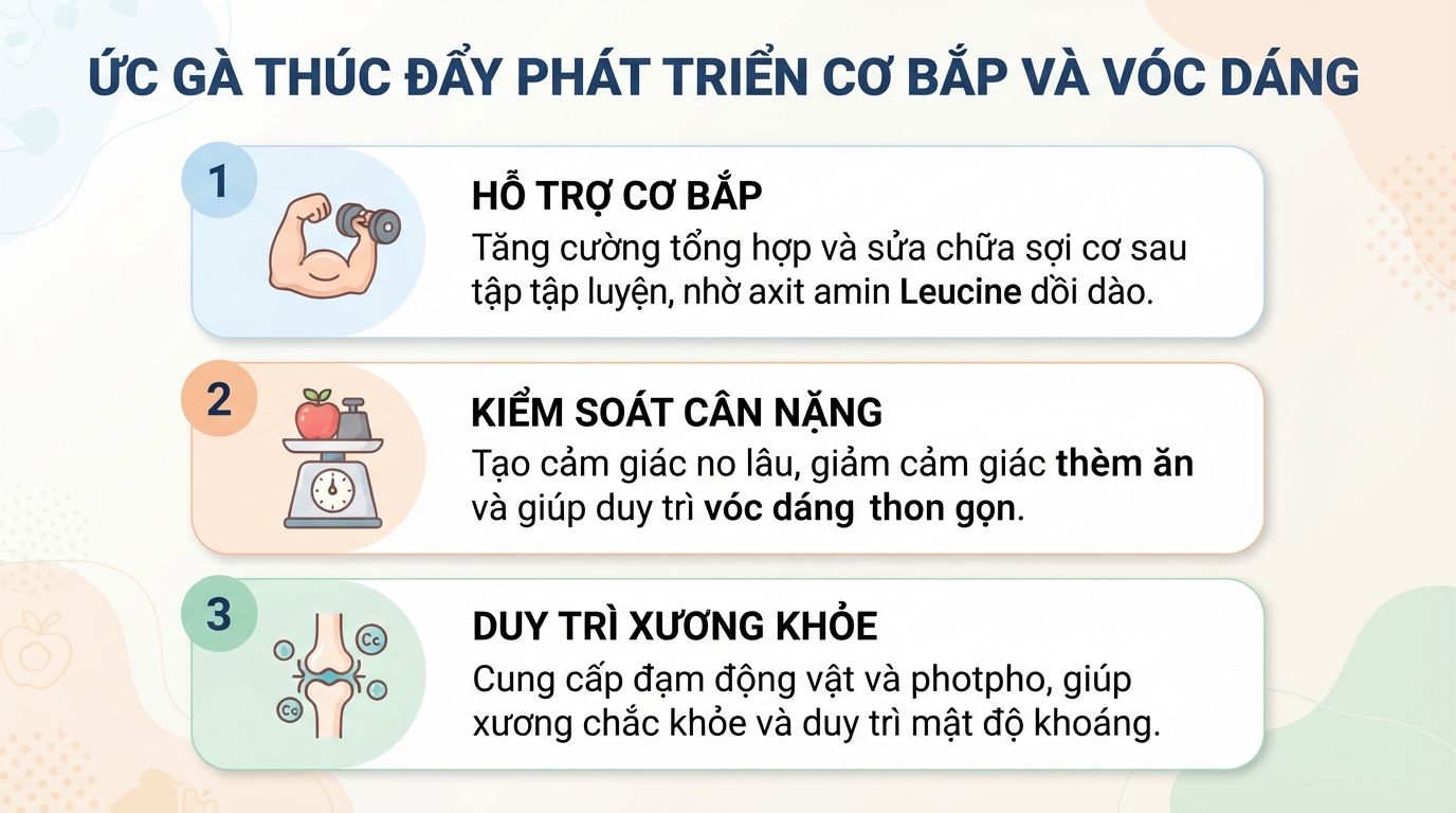 Ức gà chứa bao nhiêu protein? Giá trị dinh dưỡng và cách dùng hợp lý
