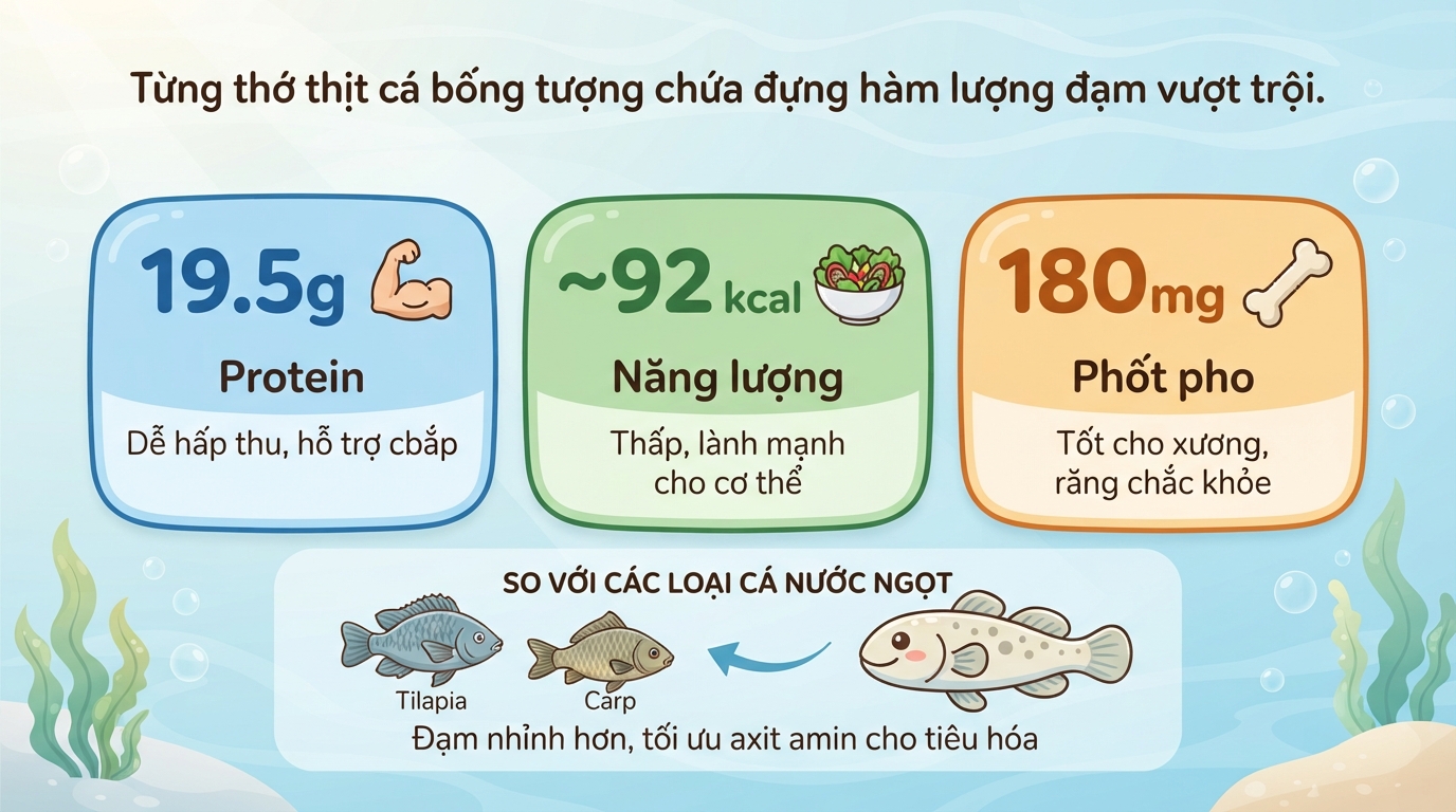 Cá bống tượng: Giá trị dinh dưỡng, công dụng và 5 món ăn bồi bổ sức khỏe