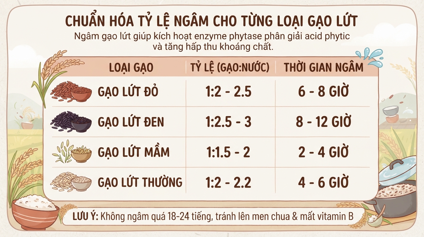 Cách nấu cơm gạo lứt dẻo mềm, không bị cứng và giữ dinh dưỡng