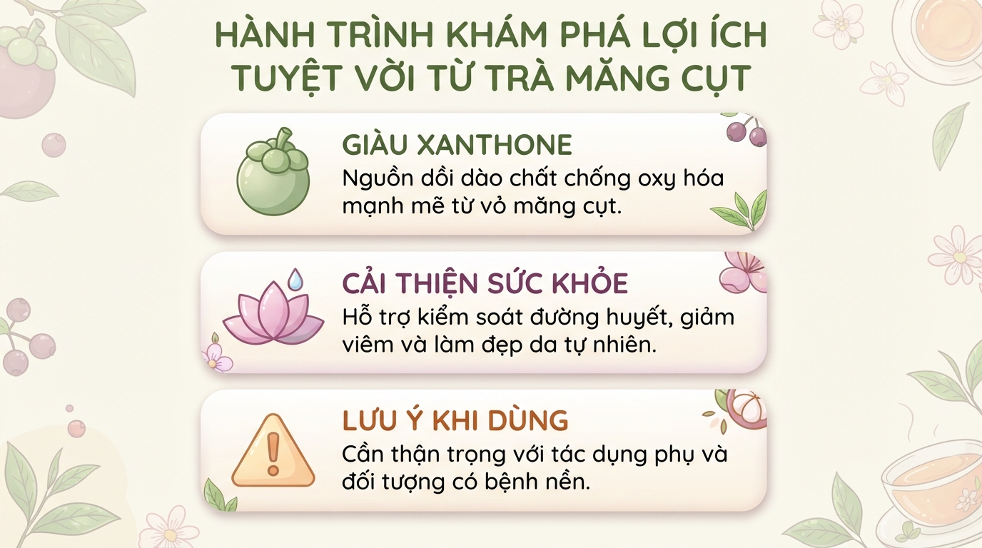 Trà măng cụt có tác dụng gì? 6 lợi ích và lưu ý sử dụng