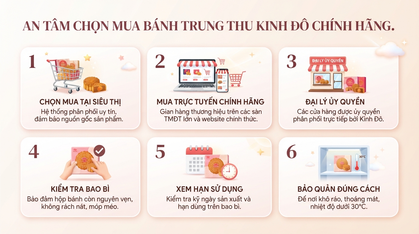 Bánh Trung thu Kinh Đô có mấy loại? Bảng giá và gợi ý mẫu hộp biếu tặng