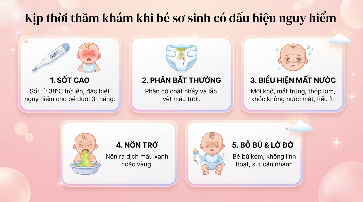 Bé sơ sinh đi ngoài có bọt là gì? Nguyên nhân, dấu hiệu nhận biết