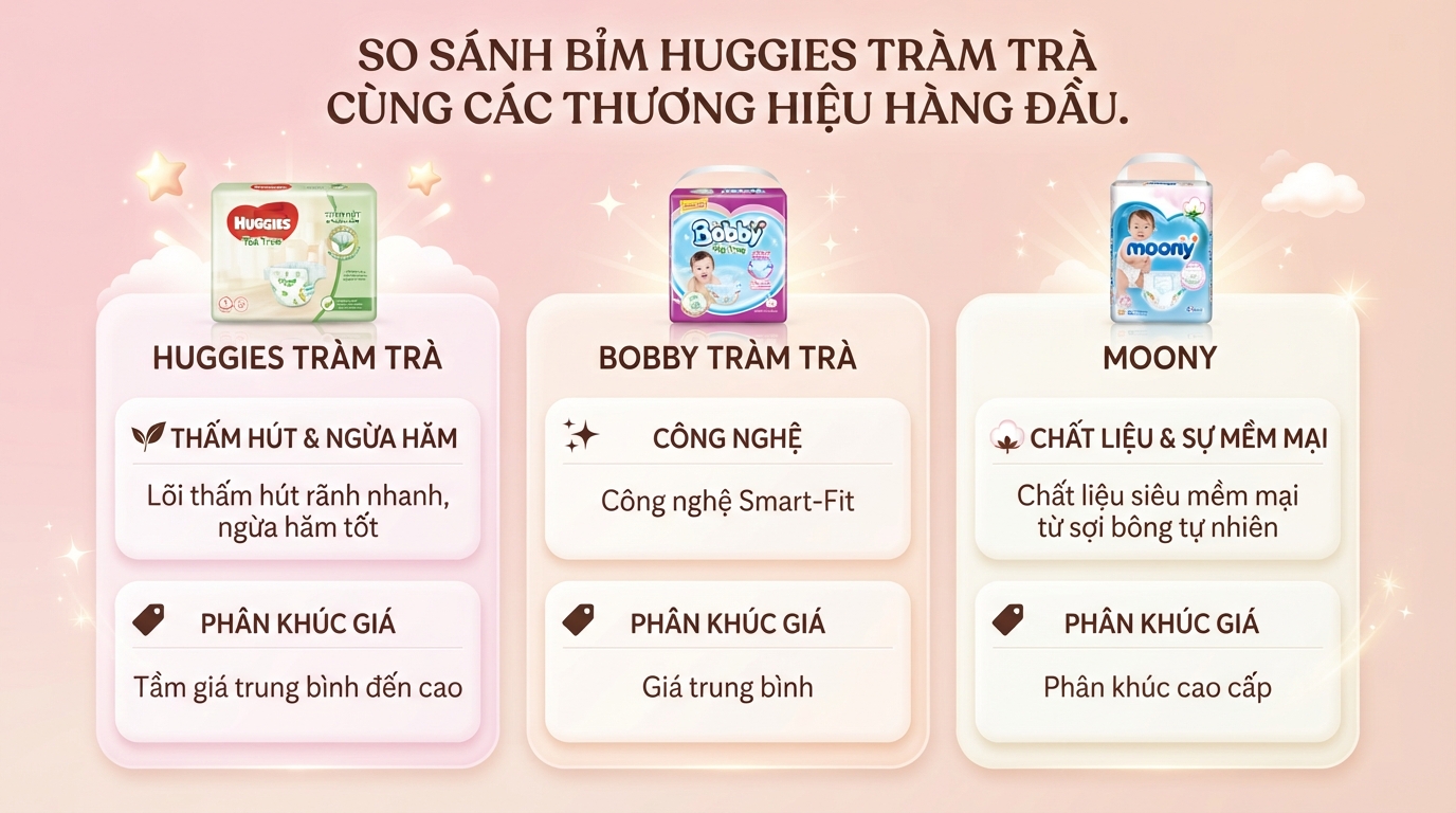 Bỉm Huggies tràm trà có tốt không? Đánh giá chi tiết từ thực tế trải nghiệm