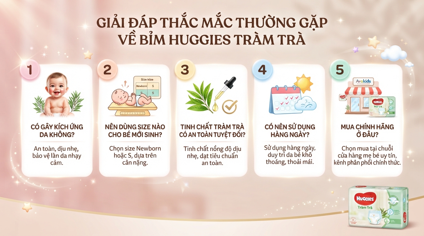 Bỉm Huggies tràm trà có tốt không? Đánh giá chi tiết từ thực tế trải nghiệm
