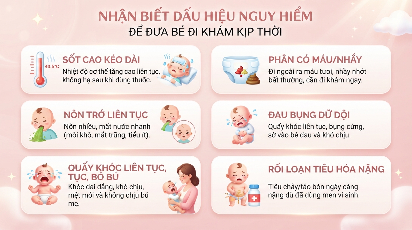 Bổ sung lợi khuẩn đường ruột cho bé là gì? Dấu hiệu, lợi ích và lưu ý cần biết