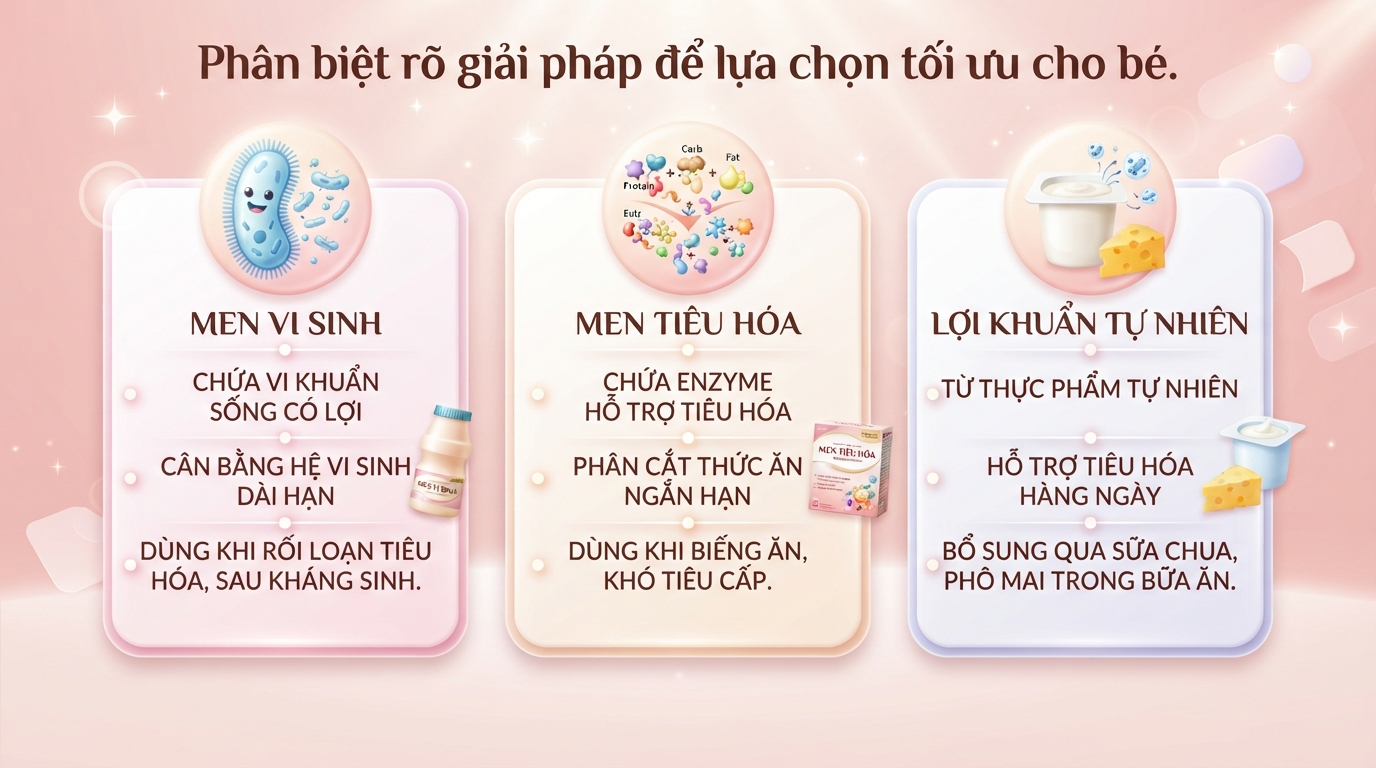 Bổ sung lợi khuẩn đường ruột cho bé là gì? Dấu hiệu, lợi ích và lưu ý cần biết