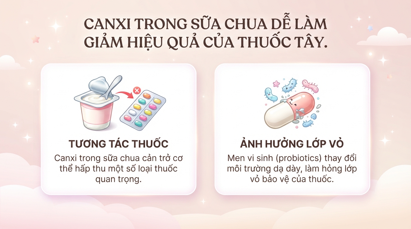 Uống thuốc xong bao lâu được ăn sữa chua để không mất tác dụng?