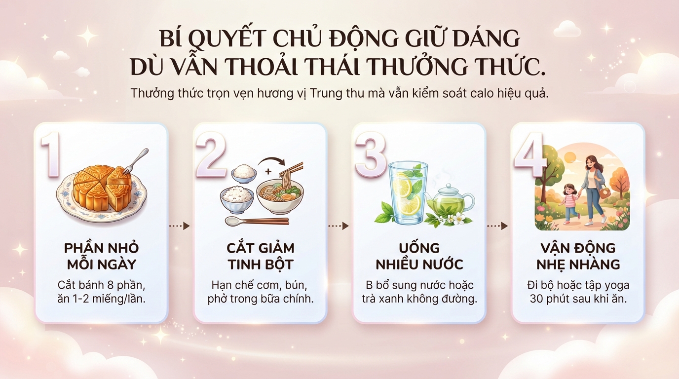 Cách ăn bánh trung thu đúng cách, tốt cho sức khỏe của mẹ và bé