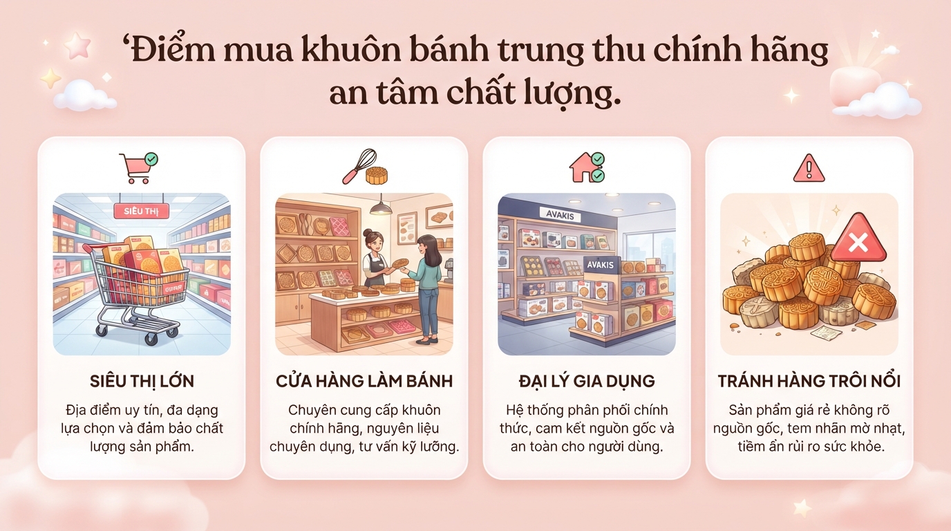 Cách chọn khuôn bánh trung thu an toàn và đẹp cho mẹ bỉm