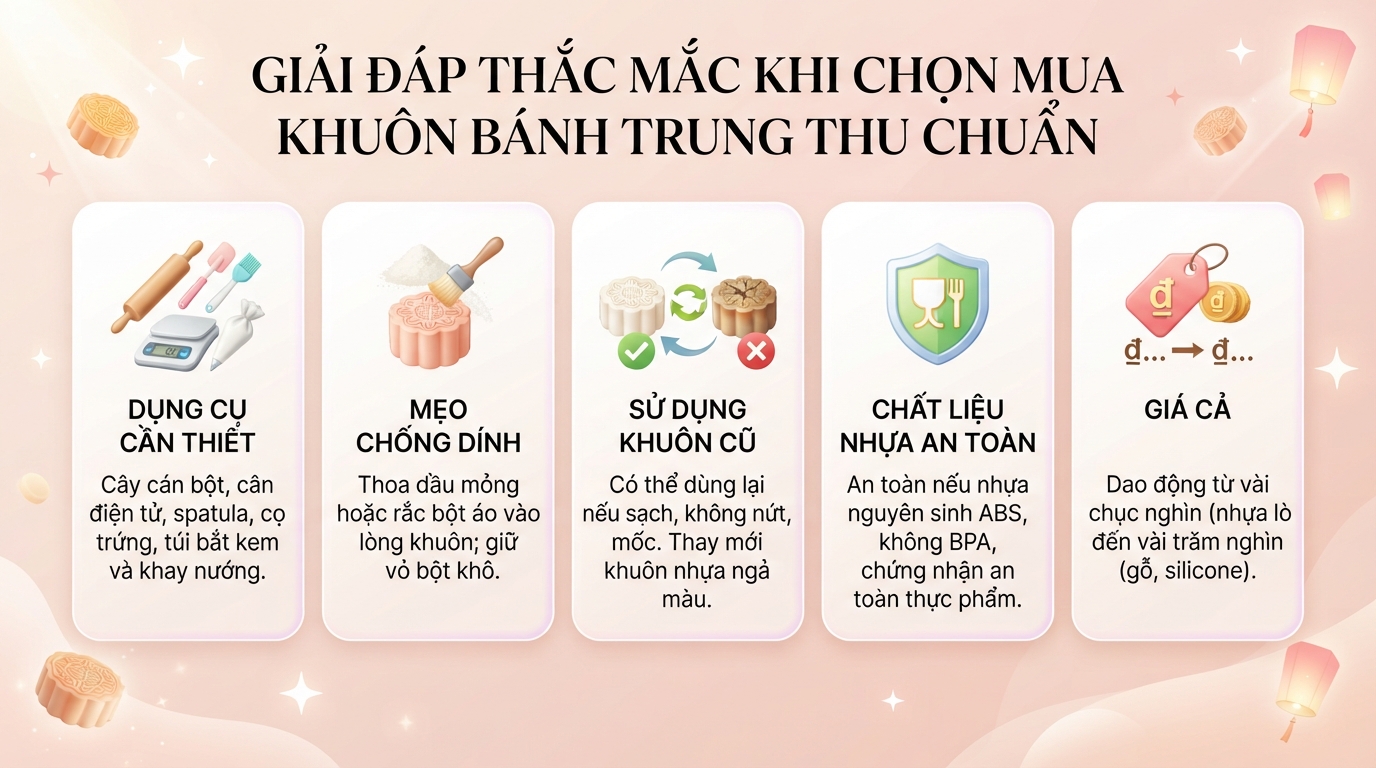 Cách chọn khuôn bánh trung thu an toàn và đẹp cho mẹ bỉm