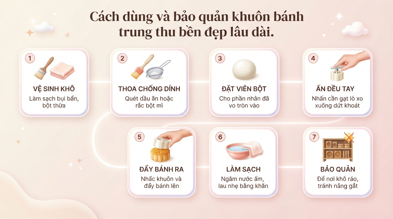 Cách chọn khuôn bánh trung thu an toàn và đẹp cho mẹ bỉm