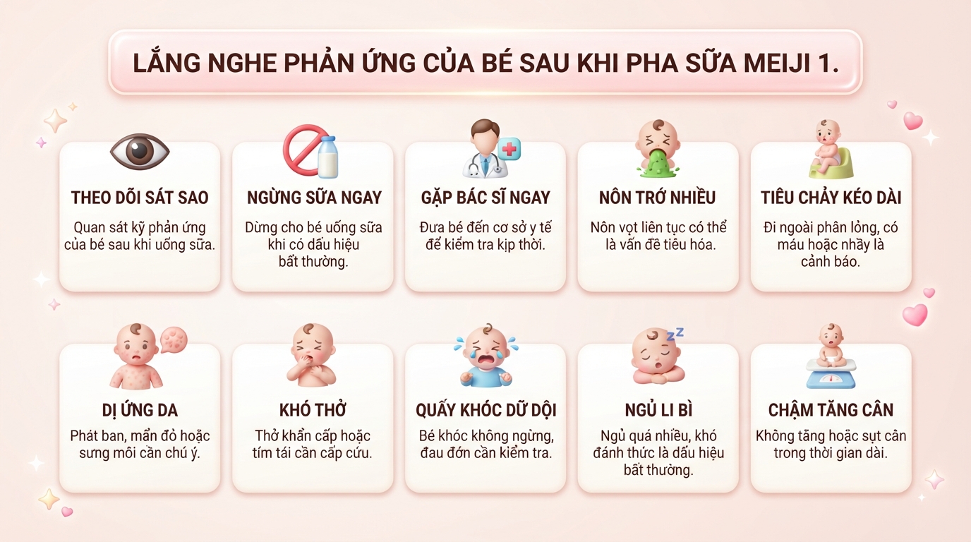 Cách pha sữa Meiji 1 chuẩn khoa học, giữ trọn dinh dưỡng cho bé