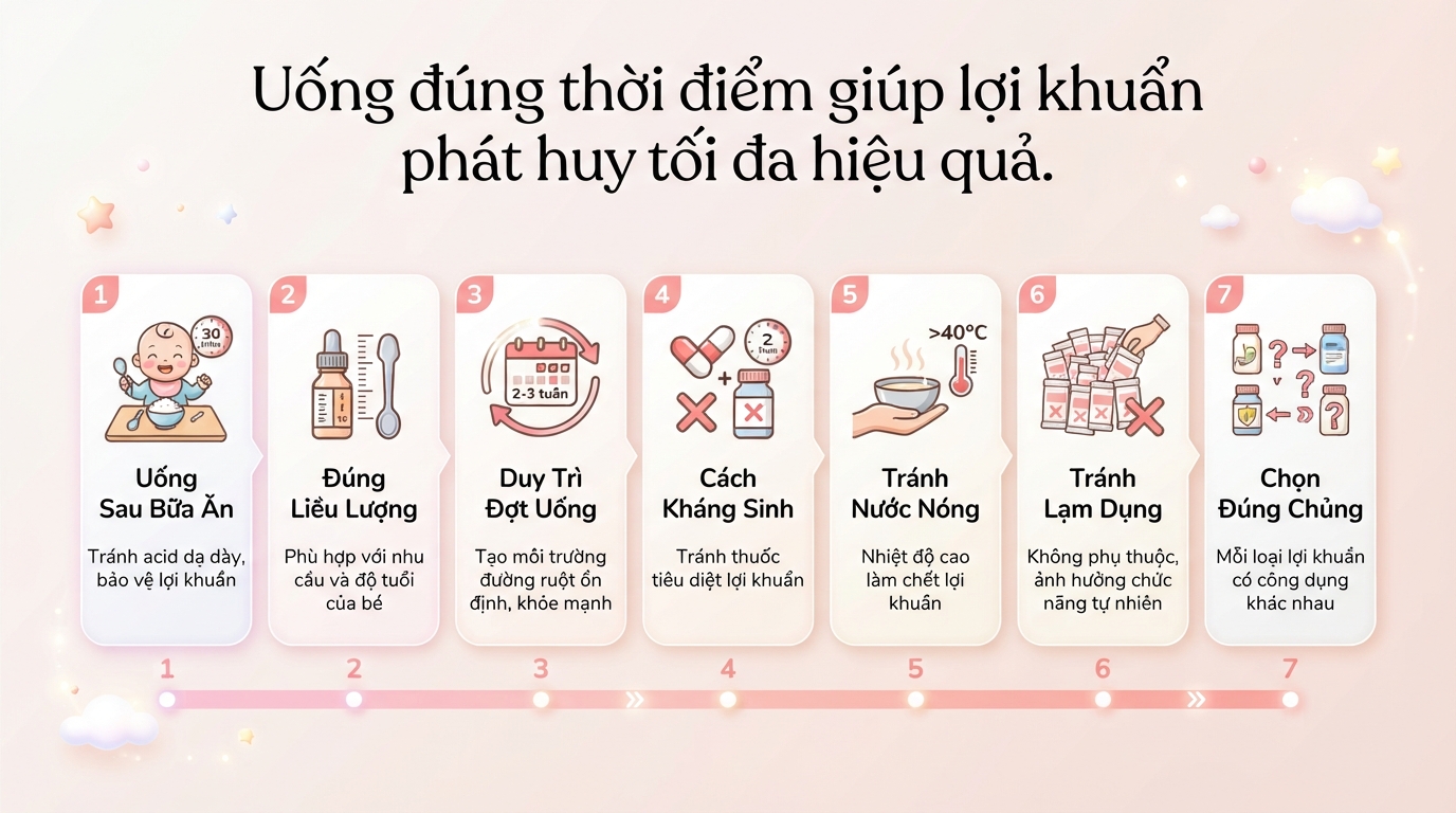 Bổ sung lợi khuẩn đường ruột cho bé là gì? Dấu hiệu, lợi ích và lưu ý cần biết