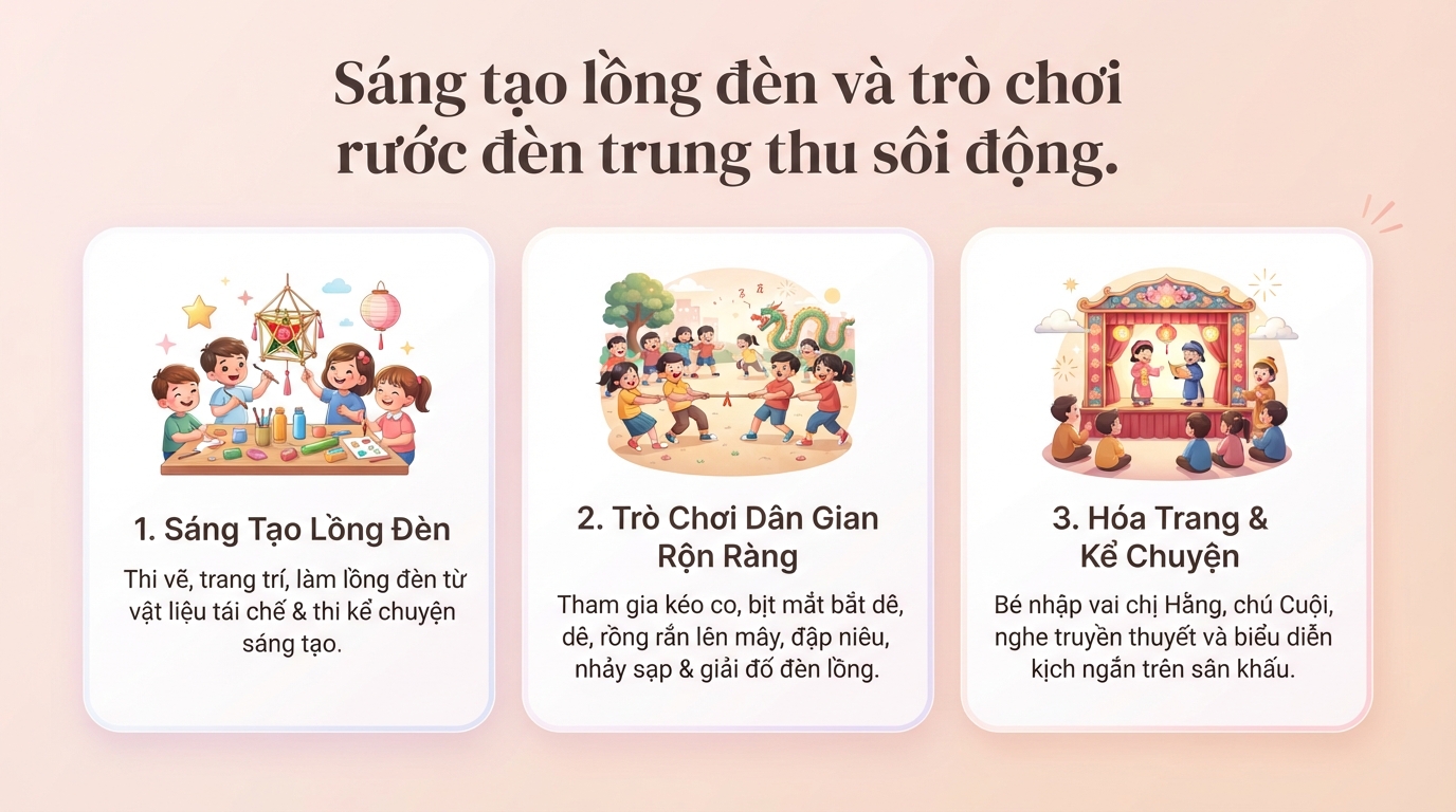 Ý nghĩa rước đèn trung thu và gợi ý ý tưởng vui hội sáng tạo cho bé