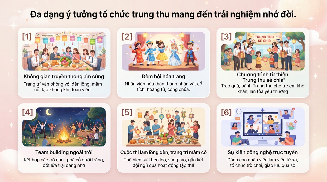 6 ý tưởng tổ chức trung thu cho công ty độc đáo, gắn kết nhân viên