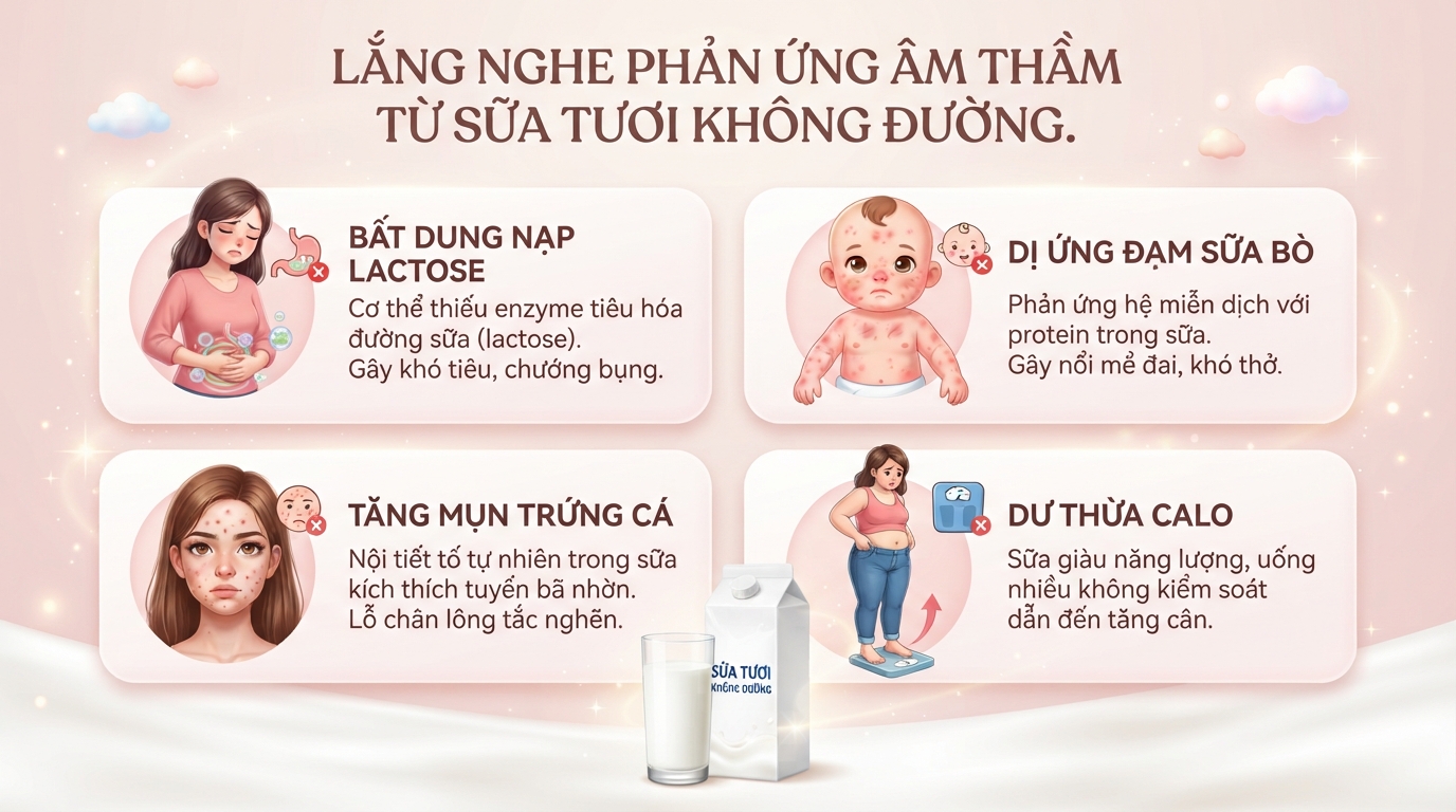 Tác hại của sữa tươi không đường là gì? Uống sao cho đúng cách và an toàn