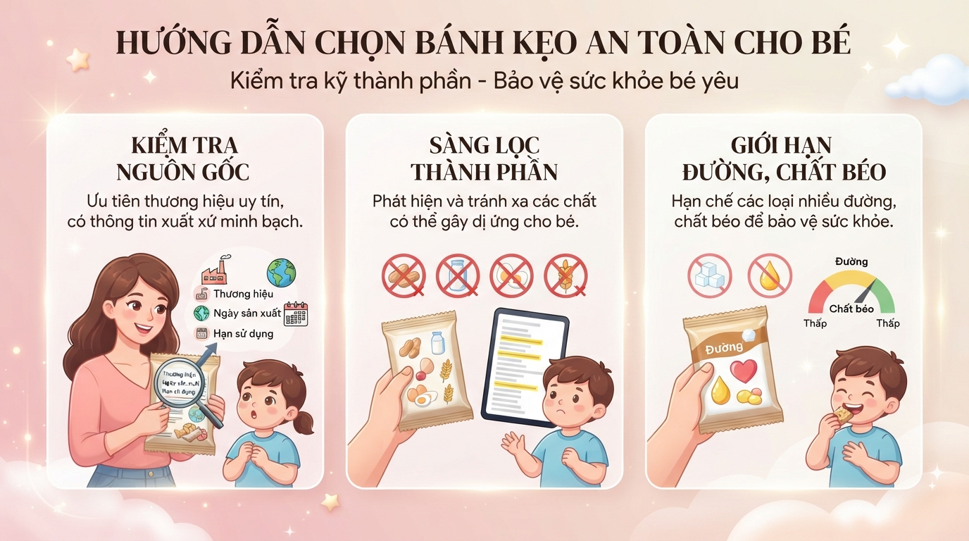 Kiểm tra kỹ thành phần ghi trên bao bì giúp hạn chế nguy cơ dị ứng ở trẻ