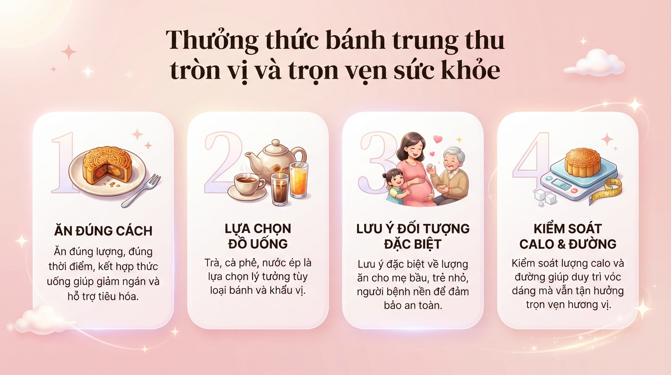 Cách ăn bánh trung thu đúng cách, tốt cho sức khỏe của mẹ và bé