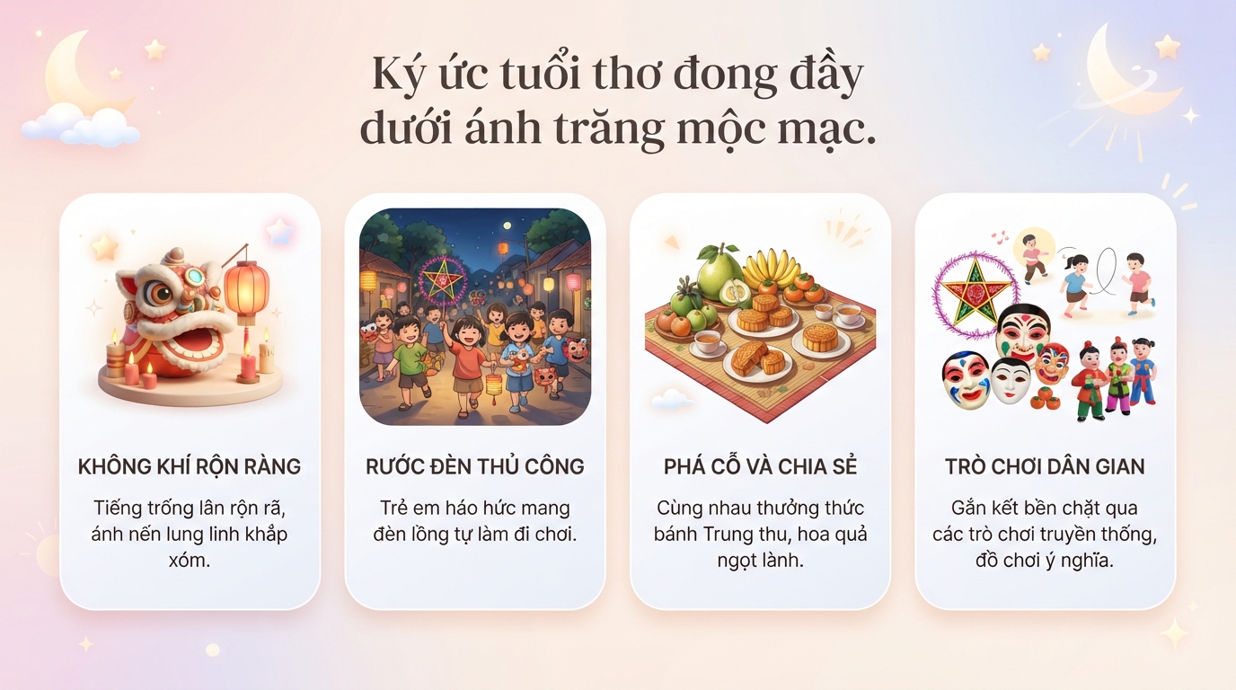 Sự khác biệt giữa Trung thu xưa và nay và cách giữ lửa truyền thống