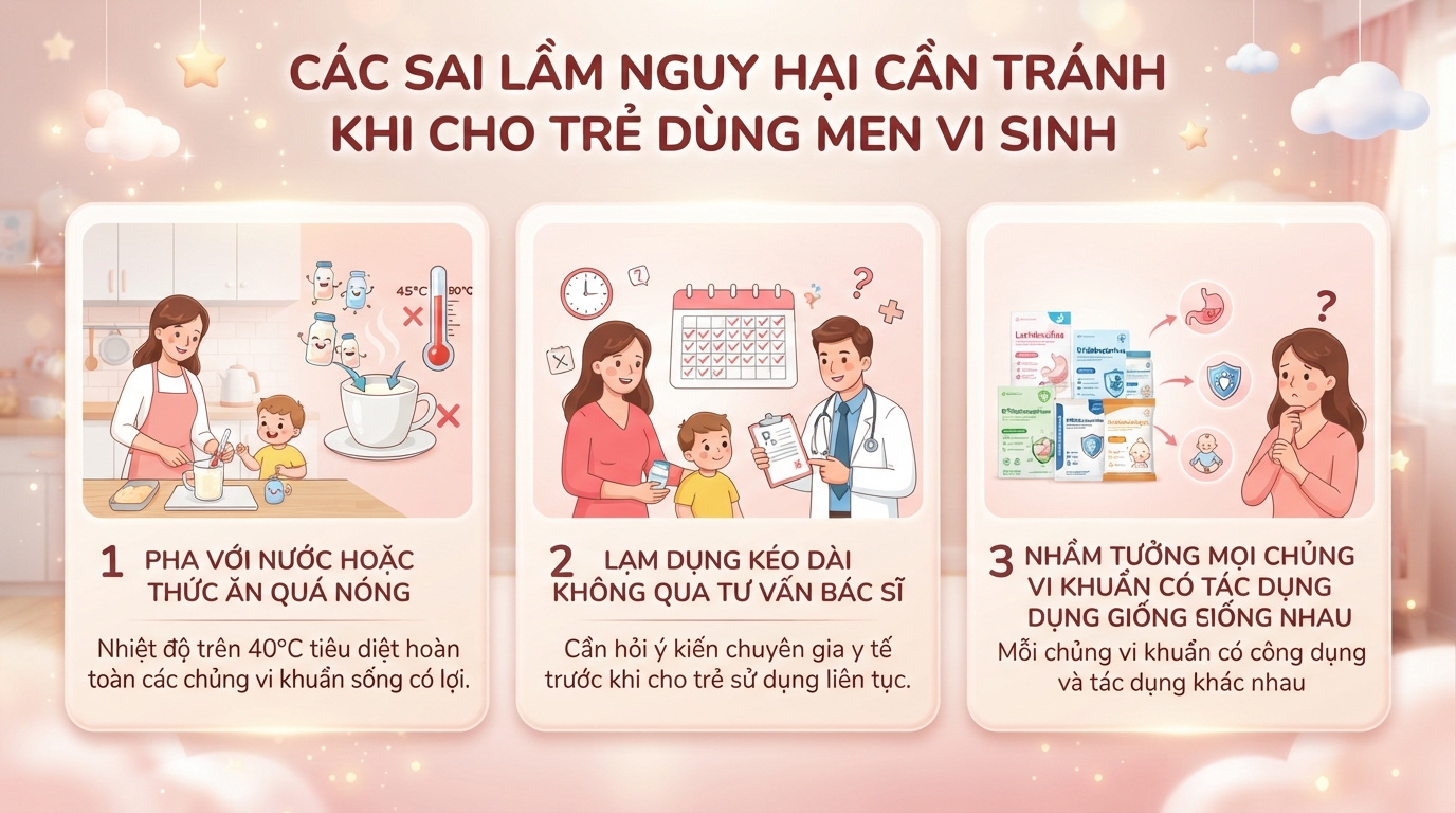 Nhiệt độ trên 40 độ C làm tiêu diệt hoàn toàn các chủng vi khuẩn sống có lợi