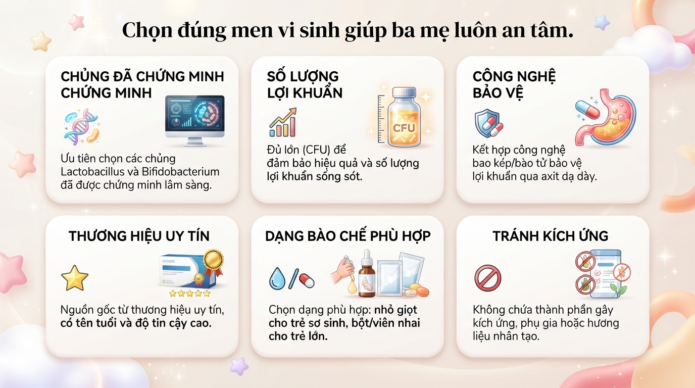 Bổ sung lợi khuẩn đường ruột cho bé là gì? Dấu hiệu, lợi ích và lưu ý cần biết