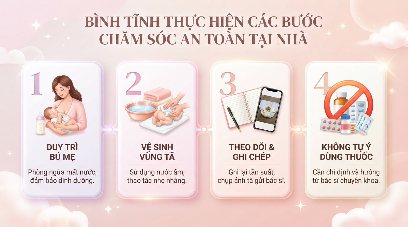 Trẻ sơ sinh đi ngoài có nhầy máu có nguy hiểm không? Nguyên nhân và cách xử lý an toàn
