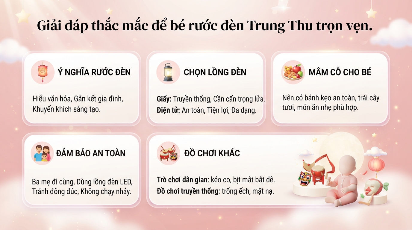 Ý nghĩa rước đèn trung thu và gợi ý ý tưởng vui hội sáng tạo cho bé