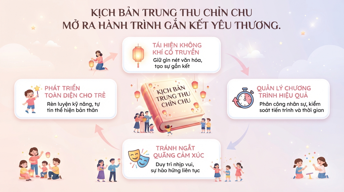 Gợi ý kịch bản Trung Thu mới, sáng tạo tạo đêm hội trăng rằm đáng nhớ cho bé