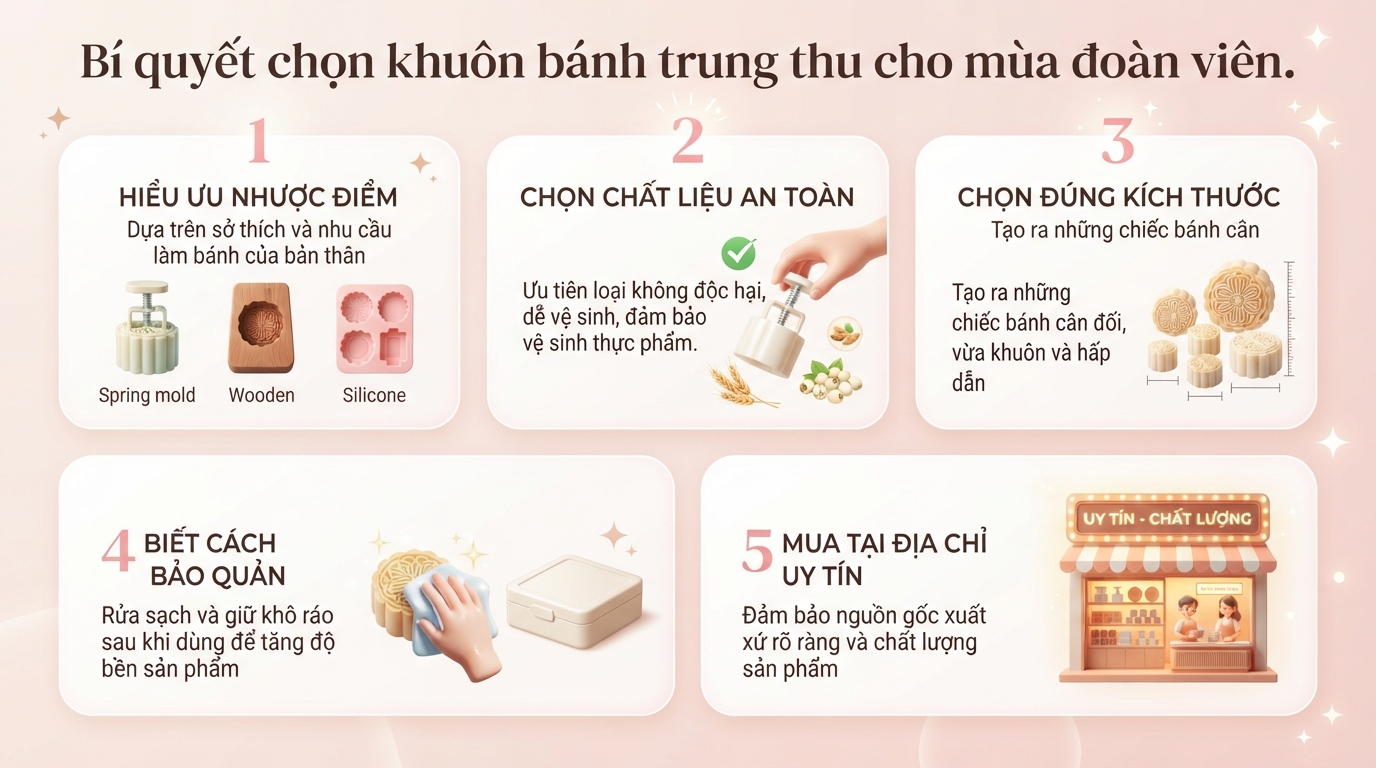 Cách chọn khuôn bánh trung thu an toàn và đẹp cho mẹ bỉm