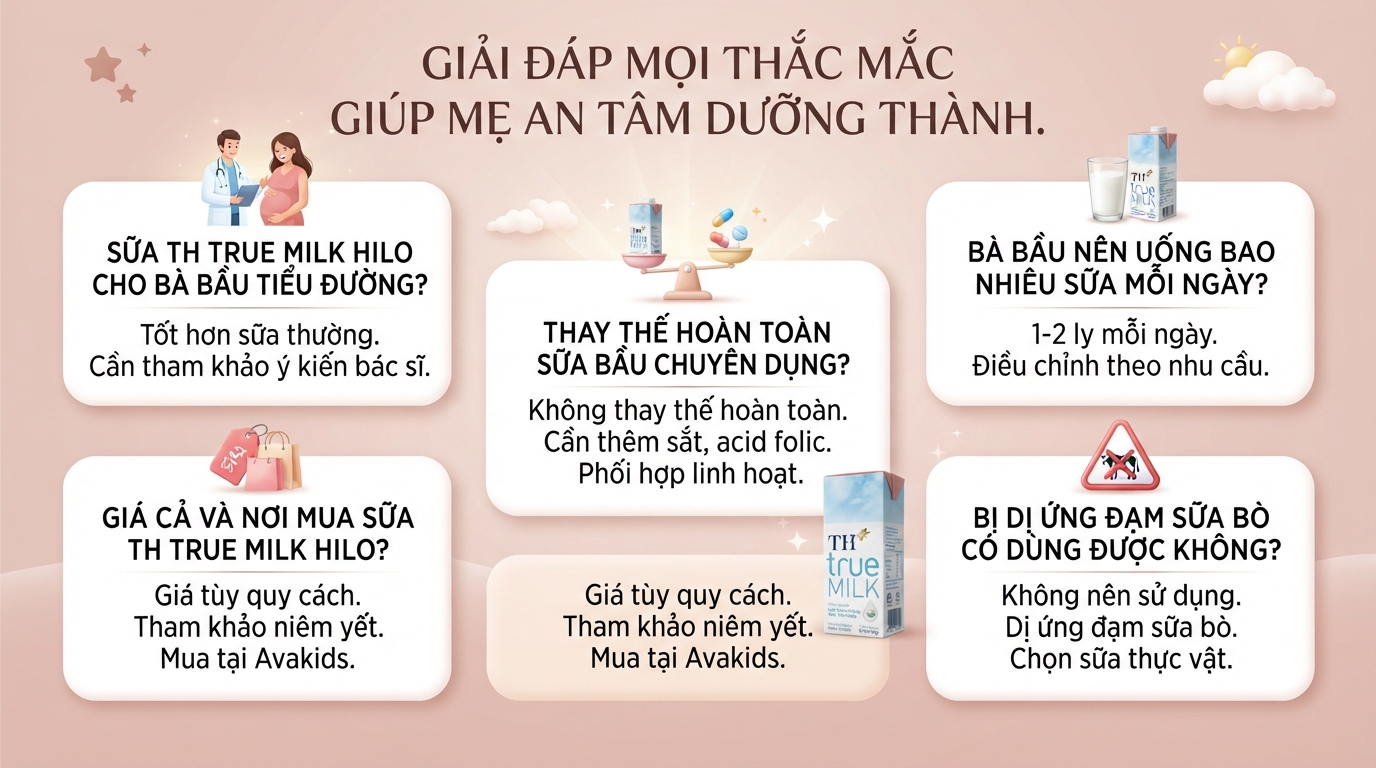 Sữa TH True Milk Hilo bà bầu uống được không? Chi tiết thành phần, công dụng